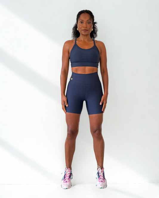 Navy Power- Shorter Shorts