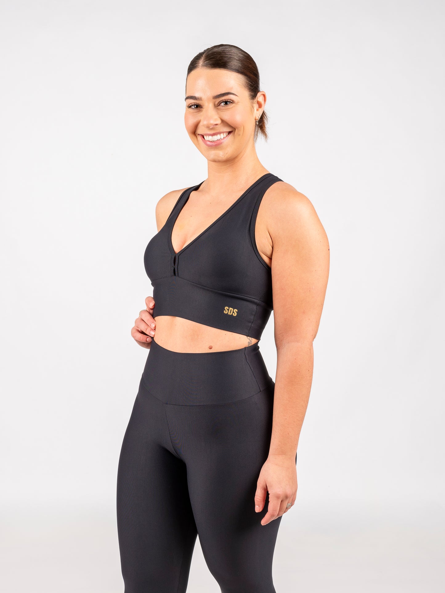 Black Decote -Cropped Bra