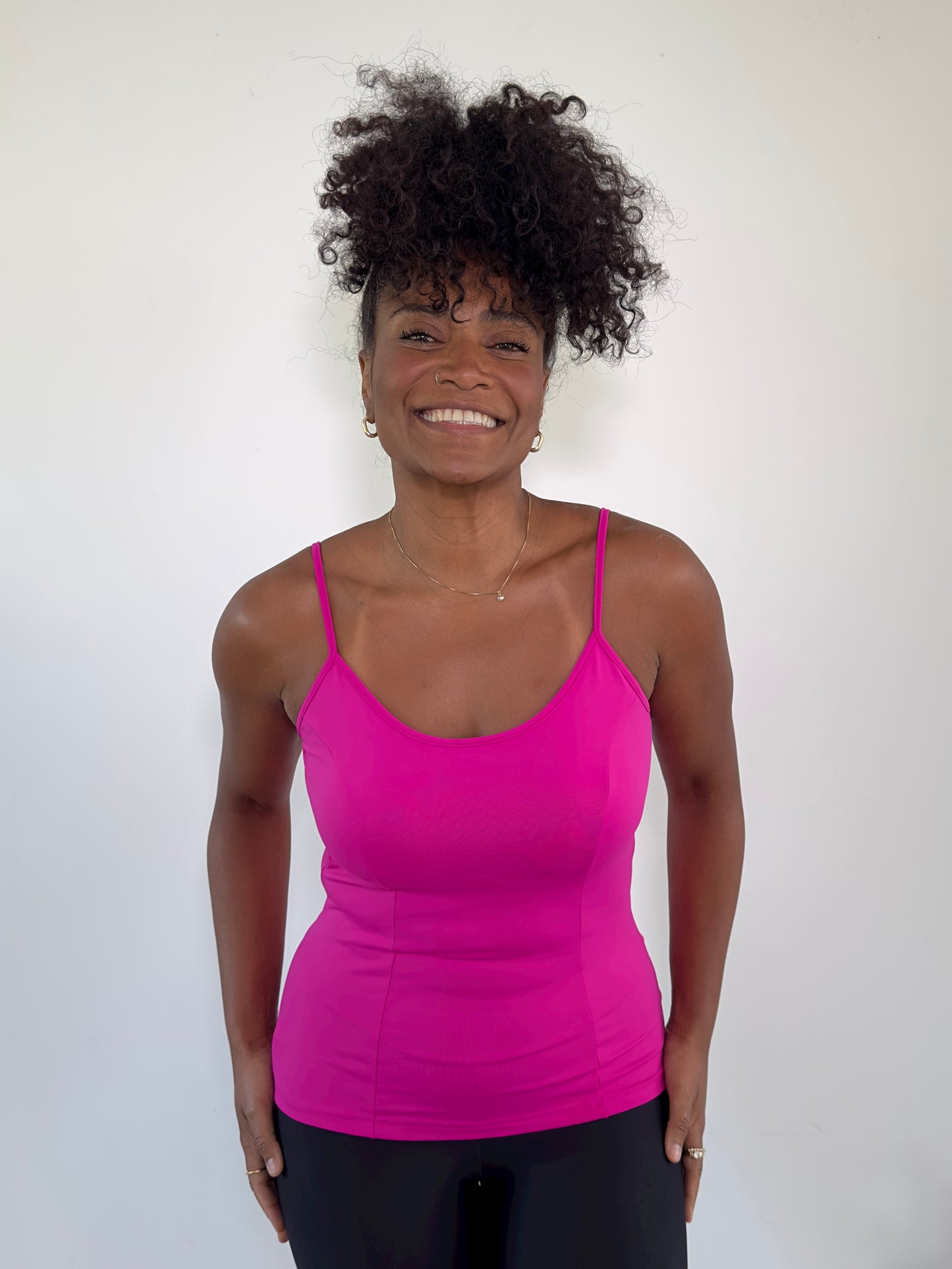 EssentialFit Cami Top with Built-in Support - Rosa Pink