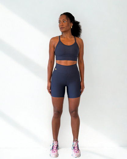 Navy Power- Shorter Shorts