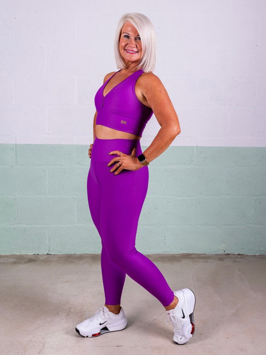 Purple Mineral Wash M37 Capri Legging – Twist Boutique